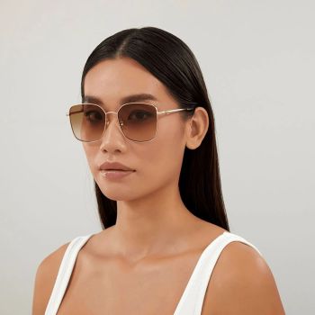 Kính Mát Nữ Gucci GG1146SK 003 Màu Vàng Nâu