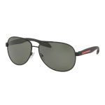 Kính Mát Nam Prada Linea Rossa Benbow Polarized Men Aviator Sunglasses PS53PSDG05X162 Màu Đen