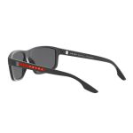 Kính Mát Nam Prada Men Linea Rossa 60mm Grey Rubber Sunglasses PS-02XS-UFK07H Màu Xám Đen