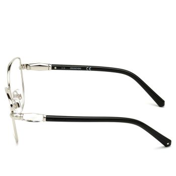 Gọng Kính Nữ Swarovski Cat Eye Metal Eyeglasses SK5340 016 Màu Đen/Bạc