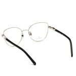 Gọng Kính Nữ Swarovski Cat Eye Metal Eyeglasses SK5340 016 Màu Đen/Bạc