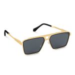 Kính Mát Louis Vuitton LV 1.1 Evidence Metal Square Sunglasses Z1584U Màu Đen Gọng Vàng Gold