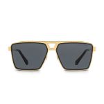 Kính Mát Louis Vuitton LV 1.1 Evidence Metal Square Sunglasses Z1584U Màu Đen Gọng Vàng Gold