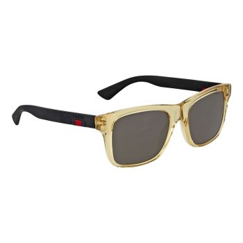 Kính Mát Gucci Transparent Brown Grey Mirror Sunglasses GG0008S-005 53 Màu Nâu Xám
