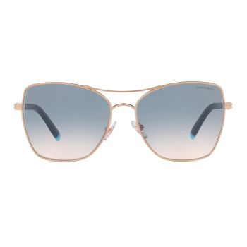 Kính Mát Nữ Tiffany & Co.Light Brown Gradient Blue Square Ladies Sunglasses TF3084 610516 59 Màu Xanh-Nâu