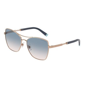 Kính Mát Nữ Tiffany & Co.Light Brown Gradient Blue Square Ladies Sunglasses TF3084 610516 59 Màu Xanh-Nâu