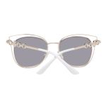 Kính Mát Nữ Guess Silver Cat Eye Ladies Sunglasses GF0343 28U 53 Màu Bạc