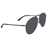 Kính Mát Nam Gucci Grey Pilot Men's Sunglasses GG0832S 001 64 Màu Xám