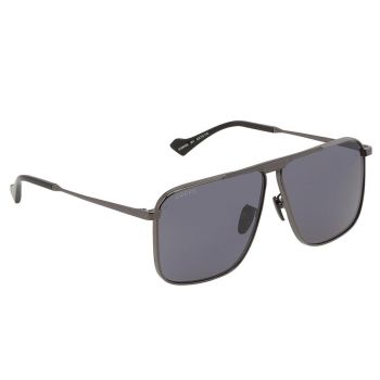 Kính Mát Nam Gucci Grey Pilot Men's Sunglasses GG0840S-001 63 Màu Xám