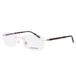 Kính Mắt Cận Nam Montblanc Eyeglasses MB0221O 002 Màu Nâu - Vàng