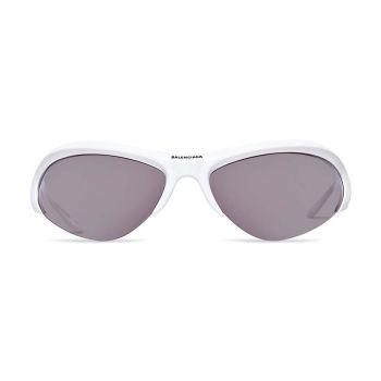 Kính Mát Balenciaga BB0232S 003 Wire Cat Sunglasses Màu Trắng