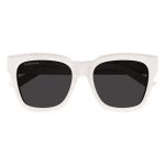 Kính Mát Balenciaga BB0237SA 004 Sunglasses Màu Trắng Kem