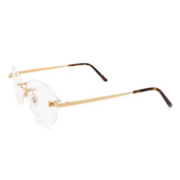 Kính Mắt Cận Cartier Panthère De CT0028O 003 Trong Suốt