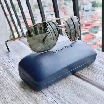 Kính Mát Nam Lacoste Green Aviator Men Sunglasses L188S 714 59 Màu Xanh Vàng