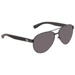 Kính Mát Lacoste Grey Round Unisex Sunglasses L185S 001 60 Màu Xám Đen