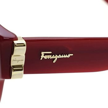 Kính Mát Salvatore Ferragamo Grey Gradient Oval Ladies Sunglasses SF974SA 653 58 Màu Xám Đỏ