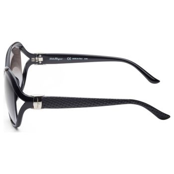 Kính Mát Salvatore Ferragamo Women Fashion 61mm Black Sunglasses SF770SA-001 Màu Đen