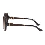 Kính Mát Salvatore Ferragamo Ladies Black Round Sunglasses SF744SLA 001 59 Màu Đen