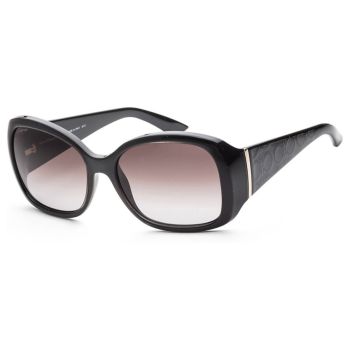 Kính Mát Salvatore Ferragamo Women Fashion 58mm Shiny Black Sunglasses SF722S-5817001 Màu Đen