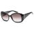 Kính Mát Salvatore Ferragamo Women Fashion 58mm Shiny Black Sunglasses SF722S-5817001 Màu Đen