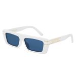 Kính Mát Dior Signature S2U 50B0 White Rectangular Sunglasses Màu Trắng Xanh