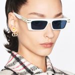 Kính Mát Dior Signature S2U 50B0 White Rectangular Sunglasses Màu Trắng Xanh