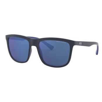 Kính Mát Armani Exchange Mirrored Blue Square Men's Sunglasses AX4093SF 829555 56 Màu Xanh Blue