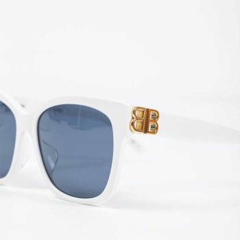 Kính Mát Nữ Balenciaga BB0102SA 004 Màu Xanh Trắng