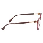 Kính Mắt Cận Fendi Demo Oval Ladies Eyeglasses FF 0393 00T7 52/17 Màu Nâu Mận