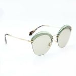 Kính Mát Nữ Miu Miu SMU 53S VX1-5J2 Green Authentic Sunglasses 62-16