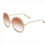 Kính Mát Chloé Peach Gradient Round Sunglasses CE114SC 724 58 Màu Nâu