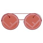 Kính Mát Fendi Eyeline Red Round Ladies Sunglasses FF 0285/S C9A/0L