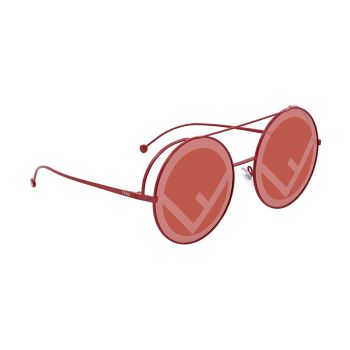 Kính Mát Fendi Eyeline Red Round Ladies Sunglasses FF 0285/S C9A/0L
