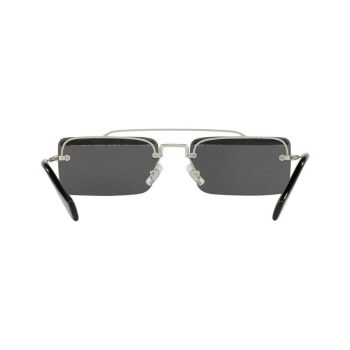 Kính Mát Miu Miu 58 KJLLaL Sunglasses Silver Grey Glitter Sole