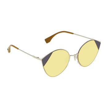 Kính Mát Fendi Cut Eye Yellow Cat Eye Ladies Sunglasses