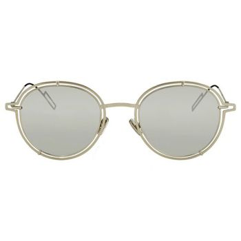 Kính Mát Dior Silver Mirror Round Sunglasses CD 0210S 010 DC Màu Xám