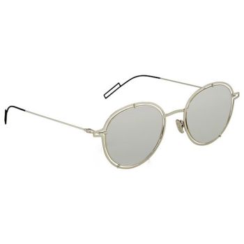 Kính Mát Dior Silver Mirror Round Sunglasses CD 0210S 010 DC Màu Xám