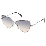 Kính Mát Tom Ford FT0569 16B Elisa Cats Eyes Sunglasses Lens Category 2 Shiny Palladium 65mm