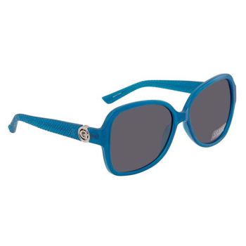 Kính Mát Guess Smoke Butterfly Ladies Sunglasses GF0275 87A 58 Màu Xanh Blue