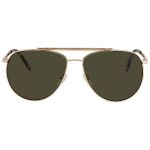 Kính Mát Lacoste Men's Gold Tone Aviator Pilot Sunglasses L177SP 714 59 Màu Xám Vàng