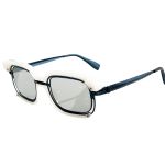 Kính Mát Kuboraum H91 Ivory Matte Black/Light Grey Màu Xanh Trắng