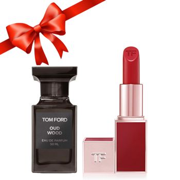 Combo Tom Ford (Nước Hoa Oud Wood 50ml + Son TF 16 Limited Đỏ Thuần)