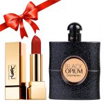 Combo Yves Saint Laurent YSL (Nước Hoa Nữ Black Opium Women EDP 90ml + Son Rouge Satin Collection 1966 Đỏ Gạch)