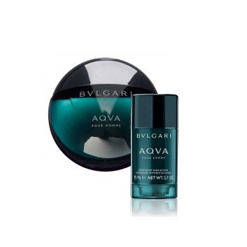 Set Nước Hoa, Lăn Khử Mùi Bvlgari Aqva Pour Homme EDT (EDT 100ml, Deodorant 75ml)