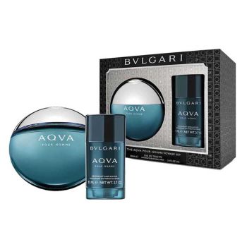 Set Nước Hoa, Lăn Khử Mùi Bvlgari Aqva Pour Homme EDT (EDT 100ml, Deodorant 75ml)