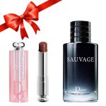 Combo Dior (Nước Hoa Sauvage EDT 100ml + Son Dưỡng Addict 020 Mahogany)