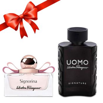Combo Nước Hoa Salvatore Ferragamo (Signorina EDP, 100ml + Uomo Signature 100ml)