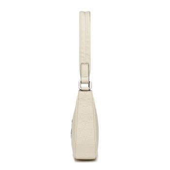 Túi Xách MLB Monogram Embossed Hobo Bag New York Yankees 3ABQS022N-50CRS Màu Trắng