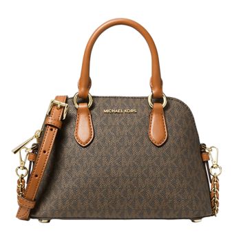 Túi Xách Tay Nữ Michael Kors MK Veronica Extra-Small Logo Crossbody Bag 32S3G6VC0B Màu Nâu