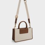 Túi Tote Nữ Charles & Keith CNK Mini Astra Canvas Tote Bag Chocolate CK2-31220022 Màu Chocolate